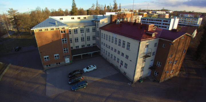 Generalshagens skola kuvattuna ylhäältä päin