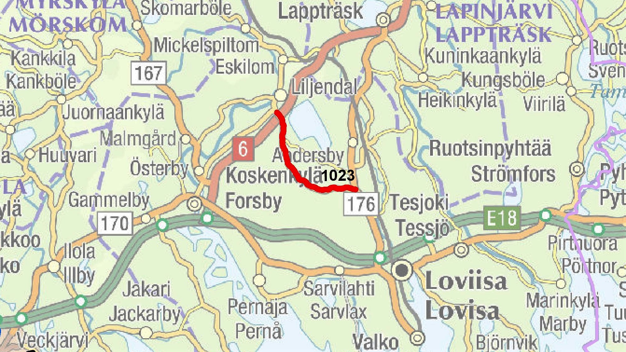 Väg 1761 från Liljendal till Hardom får ny asfalt i sommar - Lovisa stad