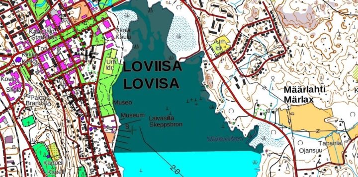 Loviisanlahden kartta Karta öven Lovisaviken