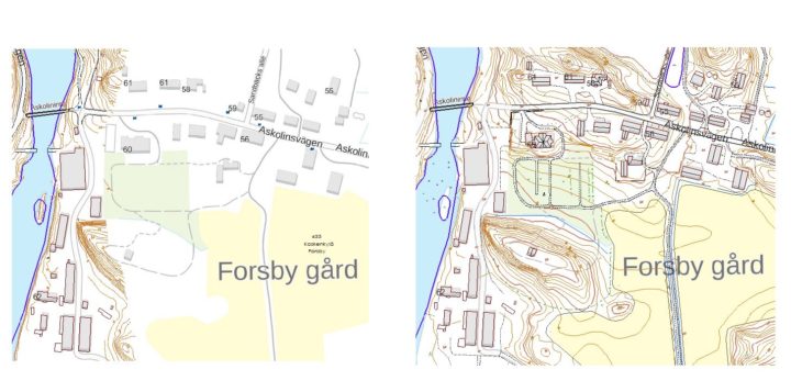 Stamkarta under N60 och N2000 höjdsystemets tid - Forsby Gård - Lovisa