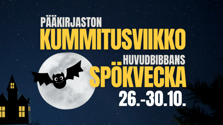 Pääkirjaston kummitusviikko | Huvudbibbans spökvecka 26-30.10